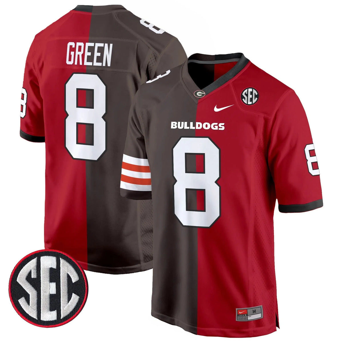 Personalized GB Split Game Jersey - A.J. Green Stitched