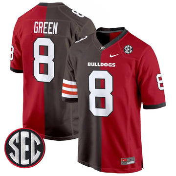 Personalized GB Split Game Jersey - A.J. Green Stitched