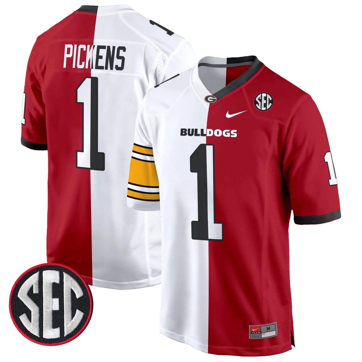 Personalized GB Split Game Jersey - George Pickens Stitched