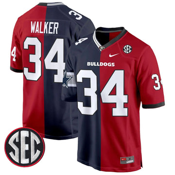 Personalized GB Split Game Jersey - Herschel Walker Stitched