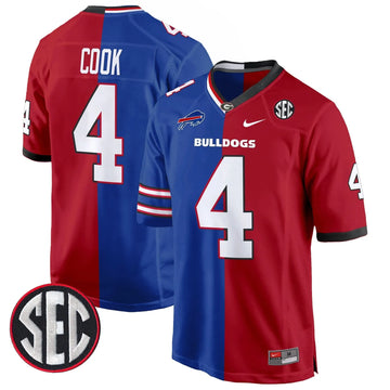 Personalized GB Split Game Jersey - James Cook Stitched