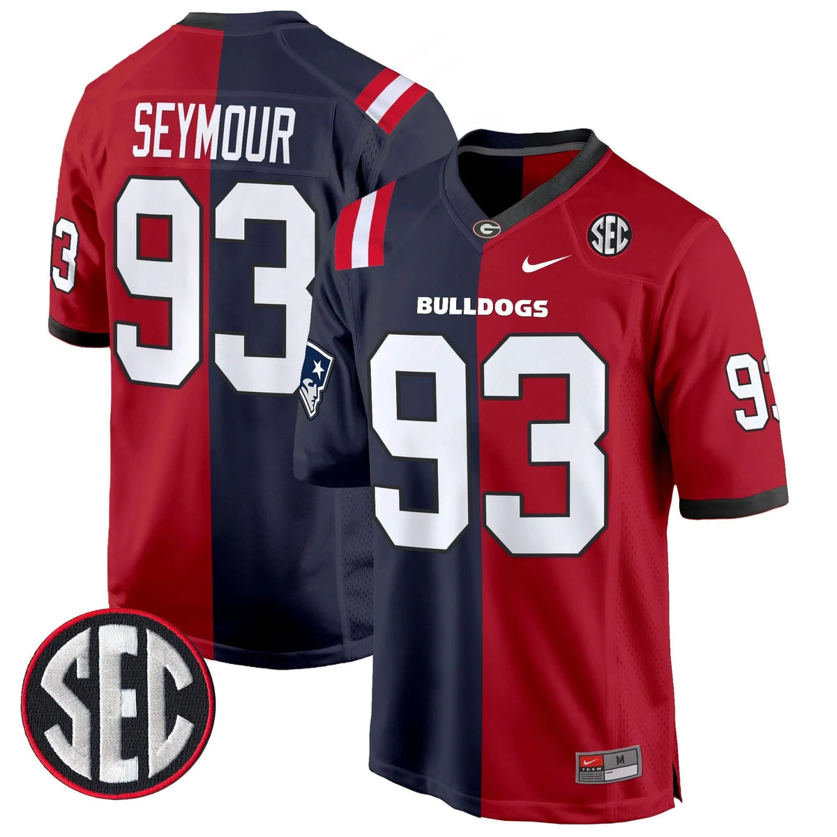 Personalized GB Split Game Jersey - Richard Seymour Stitched
