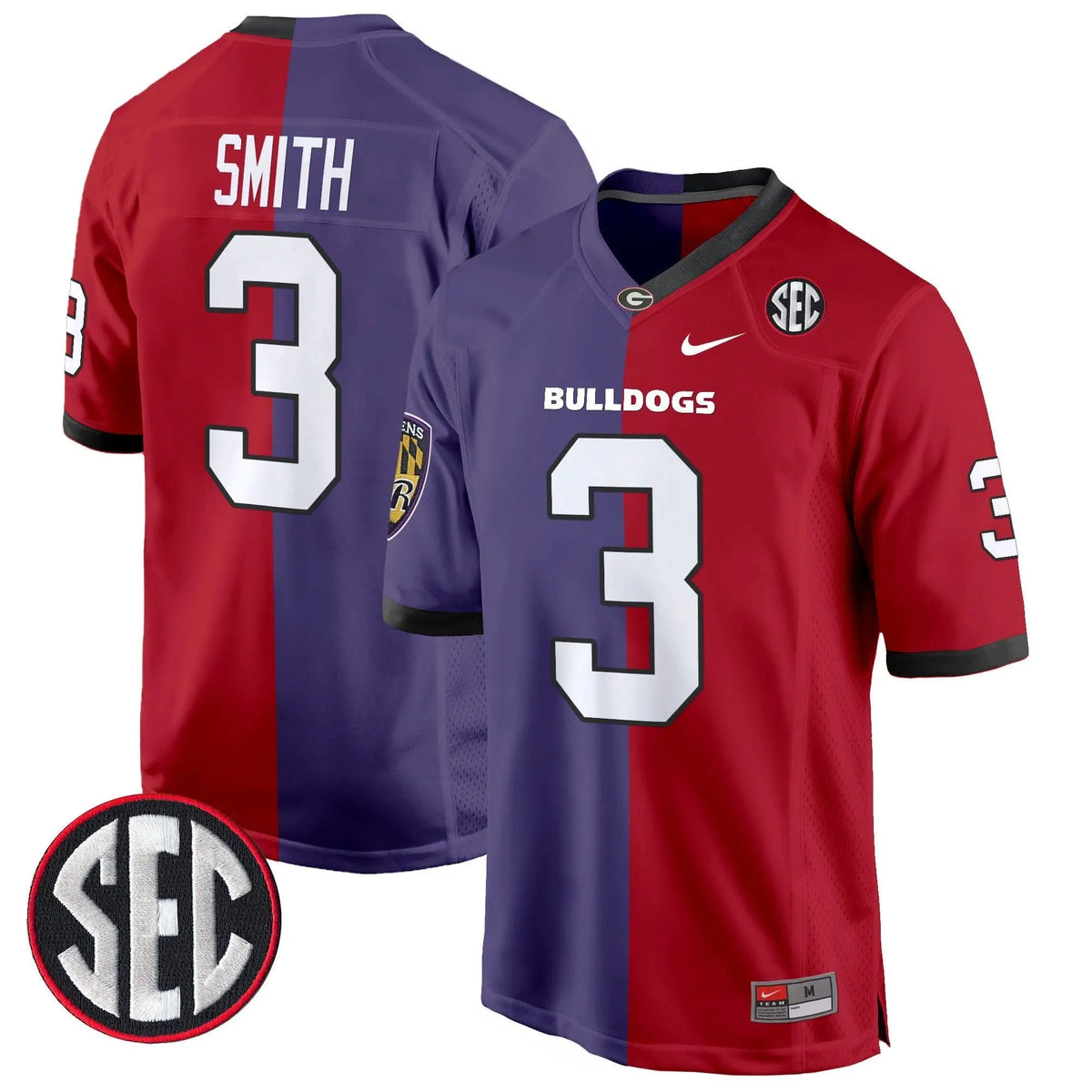 Personalized GB Split Game Jersey - Roquan Smith Stitched