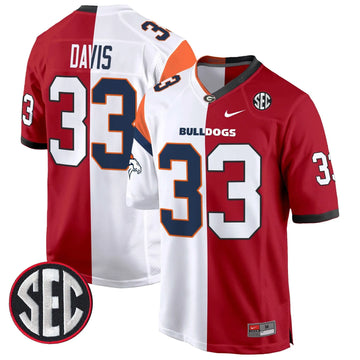 Personalized GB Split Game Jersey - Terrell Davis Stitched