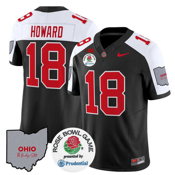 Personalized OSB Rose Bowl Vapor Limited Jersey V2 - Black Alternate / Will Howard Stitched