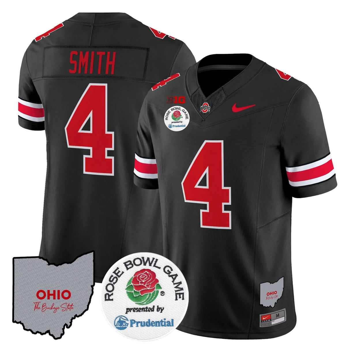 Personalized OSB Rose Bowl Vapor Limited Jersey V2 - Black / Jeremiah Smith Stitched