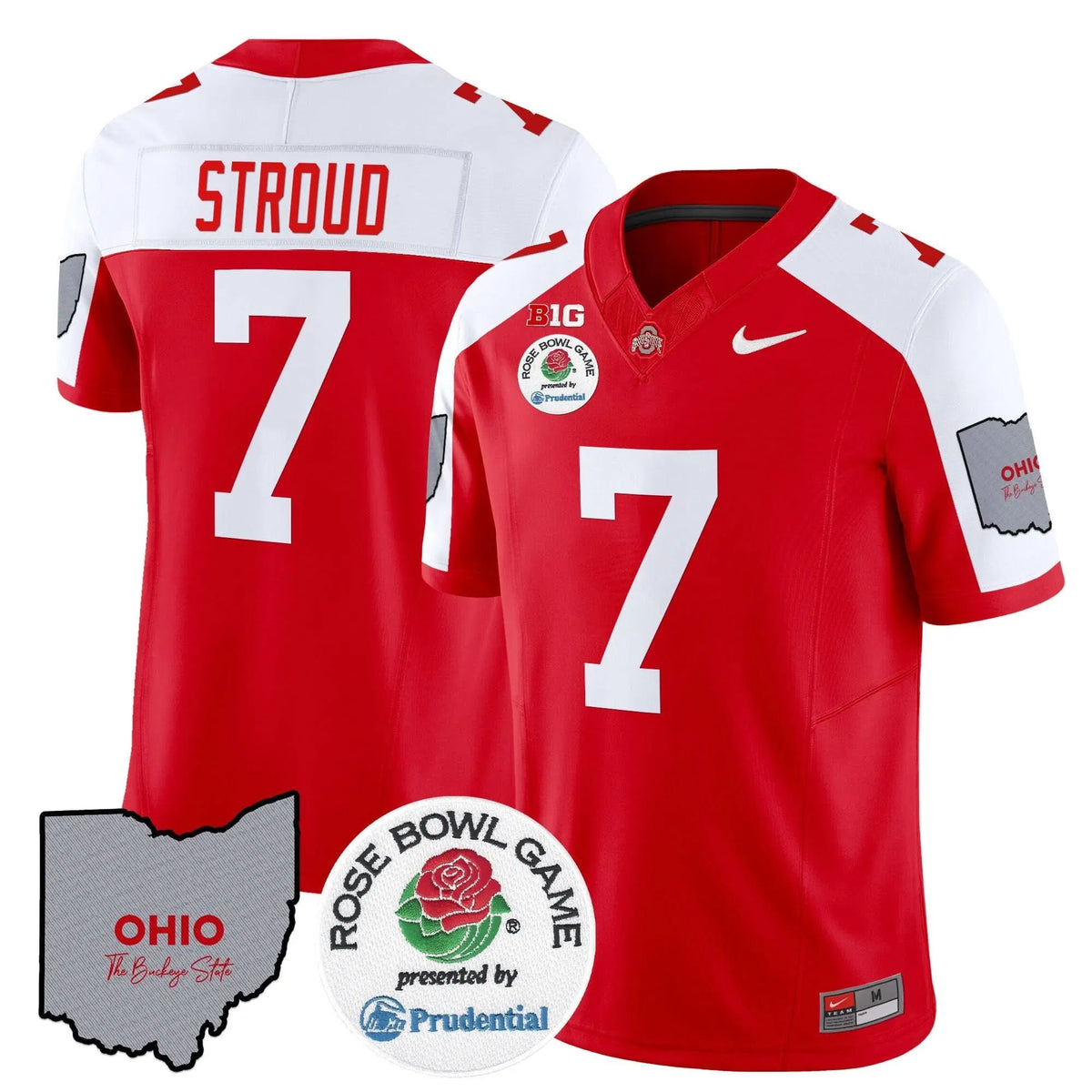 Personalized OSB Rose Bowl Vapor Limited Jersey V2 - Red Alternate / C J Stroud Stitched