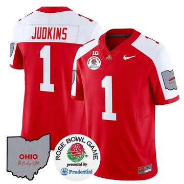 Personalized OSB Rose Bowl Vapor Limited Jersey V2 - Red Alternate / Quinshon Judkins Stitched