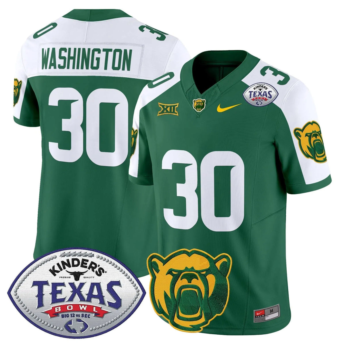 Personalized BB2026 Texas Bowl Vapor Limited Jersey - Green Alternate / Bryson Washington Stitched