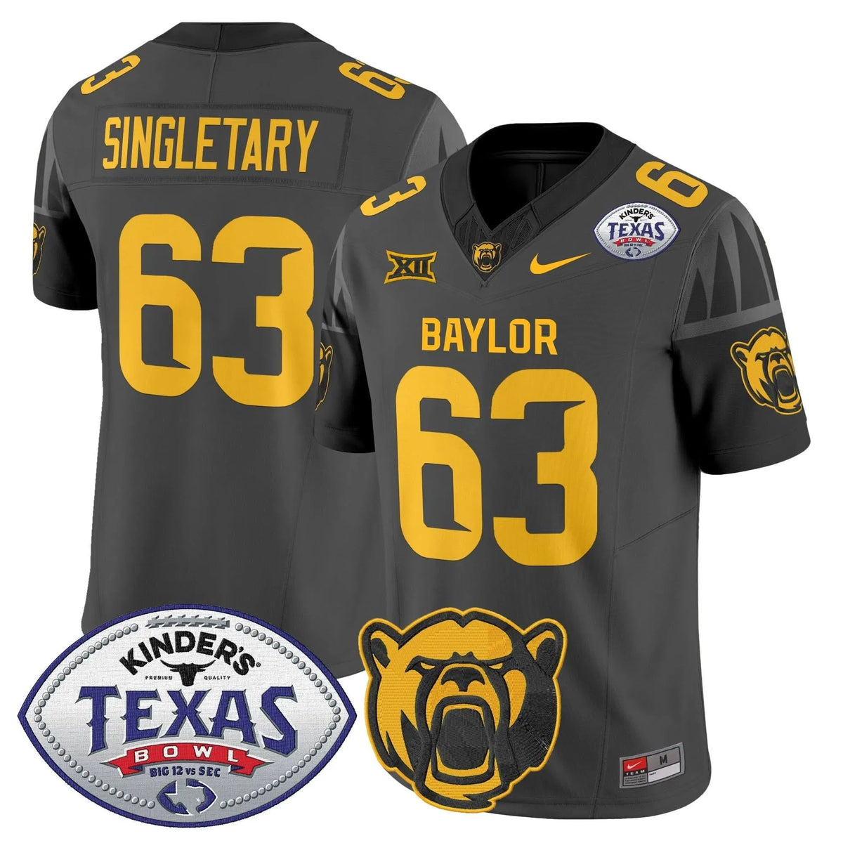 Personalized BB2026 Texas Bowl Vapor Limited Jersey - Black / Mike Singletary Stitched