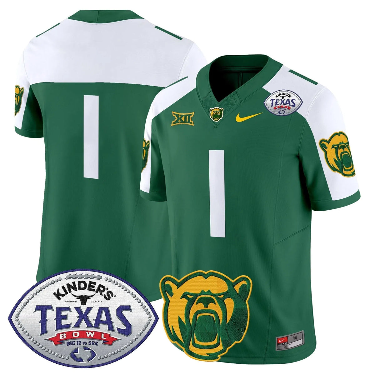 Personalized BB2026 Texas Bowl Vapor Limited Jersey - Green Alternate / #1 Team Stitched