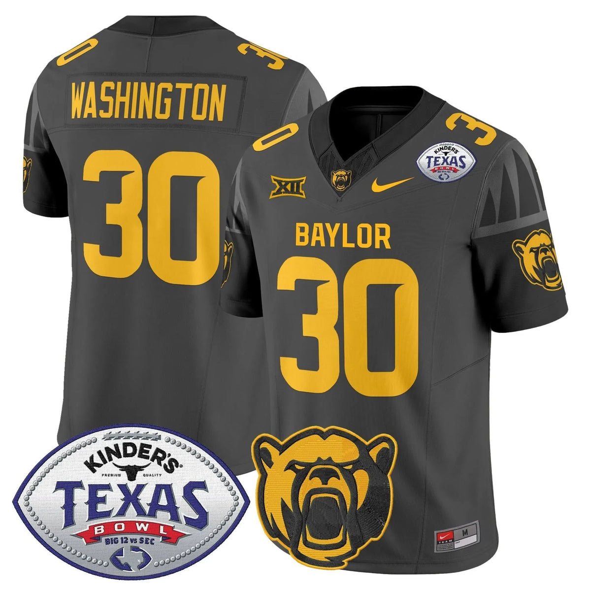 Personalized BB2026 Texas Bowl Vapor Limited Jersey - Black / Bryson Washington Stitched
