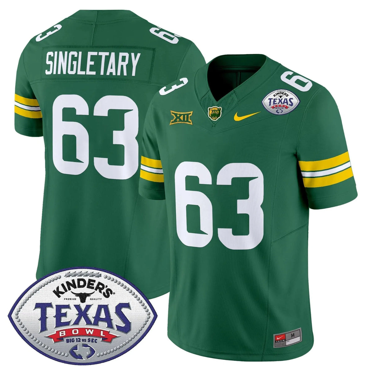 Personalized BB2026 Texas Bowl Vapor Limited Jersey - Green / Mike Singletary Stitched