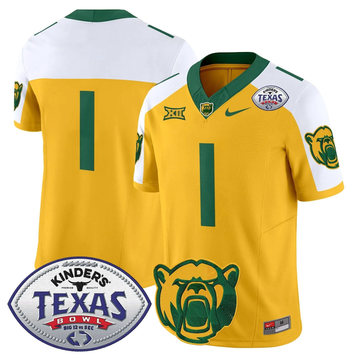 Personalized BB2026 Texas Bowl Vapor Limited Jersey - Gold Alternate / #1 Team Stitched