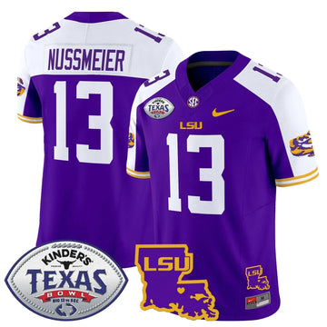 Personalized LSU 2026 Texas Bowl Patch Vapor Limited Jersey - Purple Alternate / Garrett Nussmeier Stitched