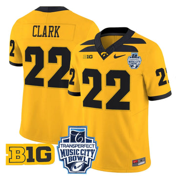 Personalized Iowa Hawkeyes 2026 Music City Bowl Vapor Limited Jersey - Gold / Caitlin Clark Stitched