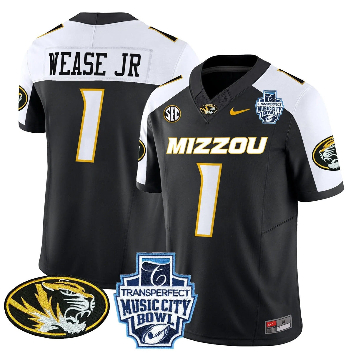 Personalized MT 2026 Music City Bowl Vapor Limited Jersey - Black Alternate / Theo Wease Jr Stitched