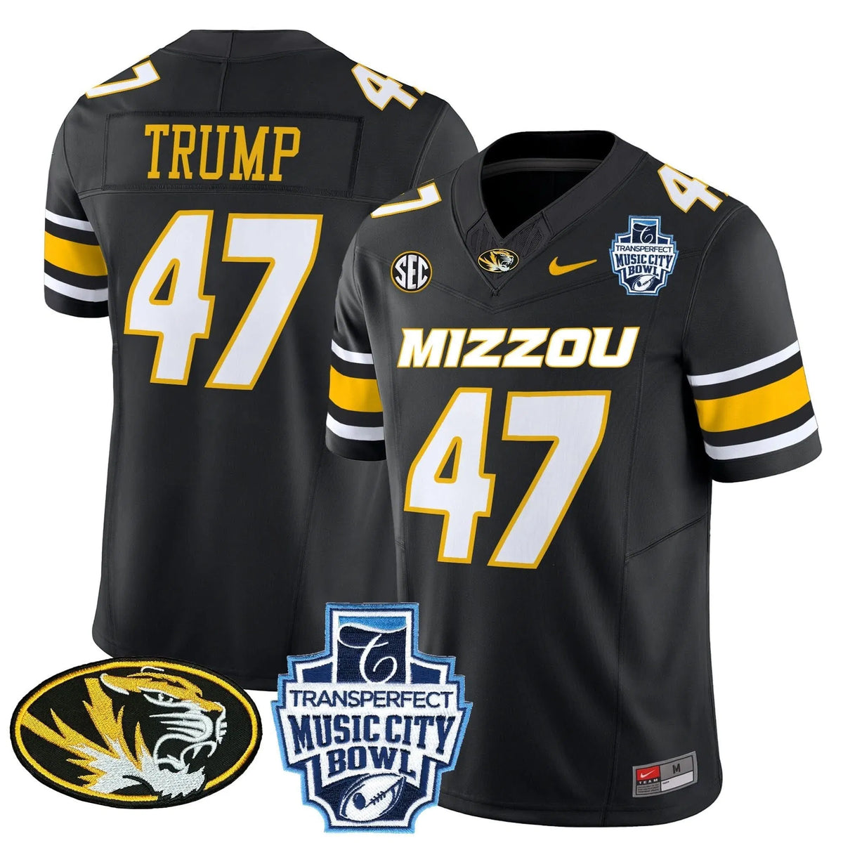 Personalized MT 2026 Music City Bowl Vapor Limited Jersey - Black / Trump Stitched