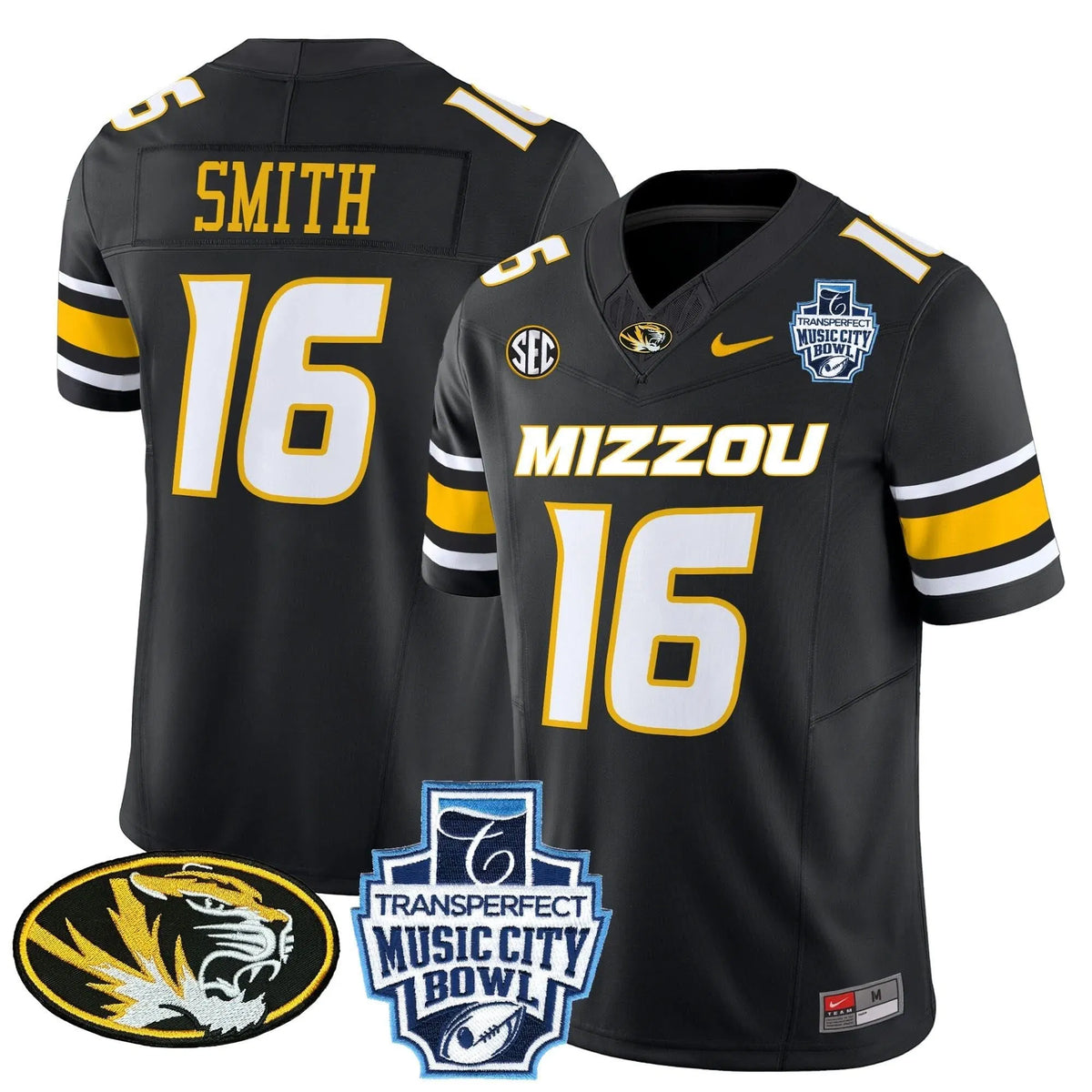 Personalized MT 2026 Music City Bowl Vapor Limited Jersey - Black / Brad Smith Stitched