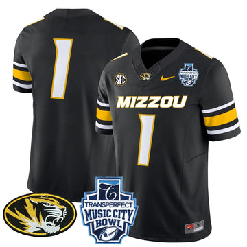 Personalized MT 2026 Music City Bowl Vapor Limited Jersey - Black / #1 Team Stitched