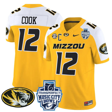 Personalized MT 2026 Music City Bowl Vapor Limited Jersey - Gold Alternate / Brady Cook Stitched