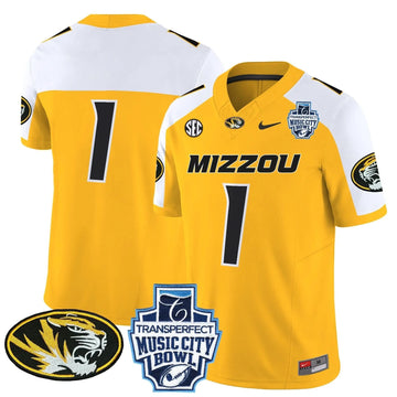 Personalized MT 2026 Music City Bowl Vapor Limited Jersey - Gold Alternate / #1 Team Stitched