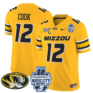 Personalized MT 2026 Music City Bowl Vapor Limited Jersey - Gold / Brady Cook Stitched