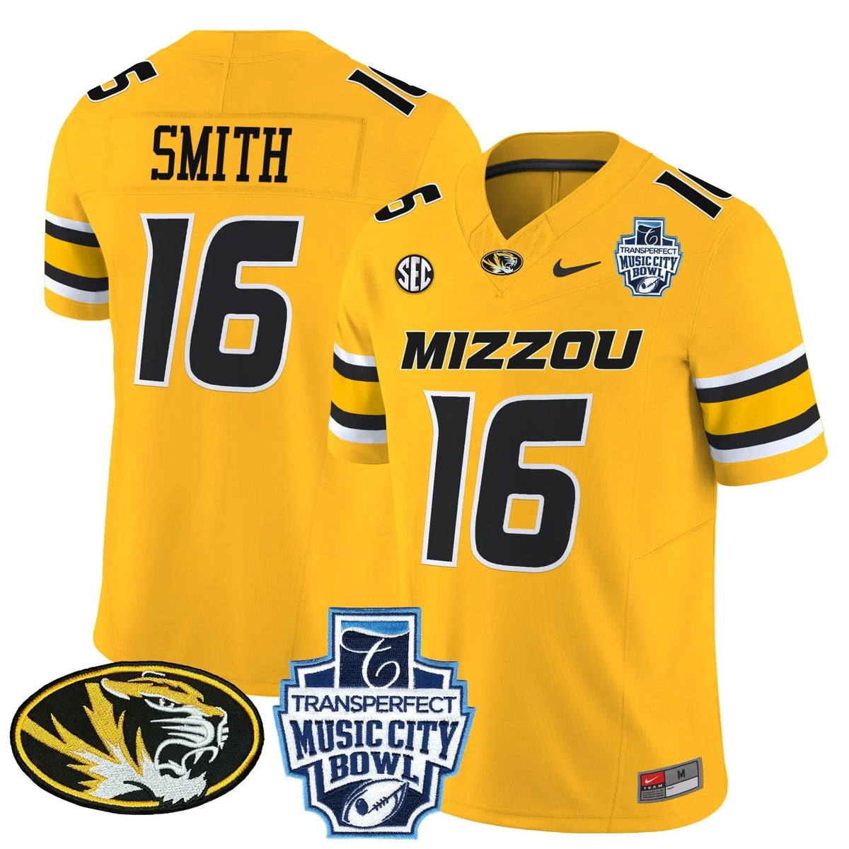 Personalized MT 2026 Music City Bowl Vapor Limited Jersey - Gold / Brad Smith Stitched