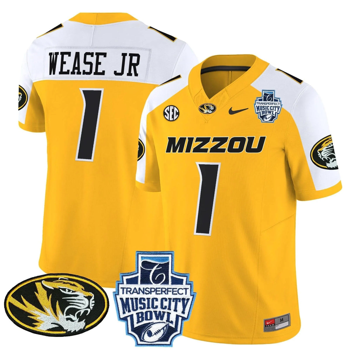 Personalized MT 2026 Music City Bowl Vapor Limited Jersey - Gold Alternate / Theo Wease Jr Stitched