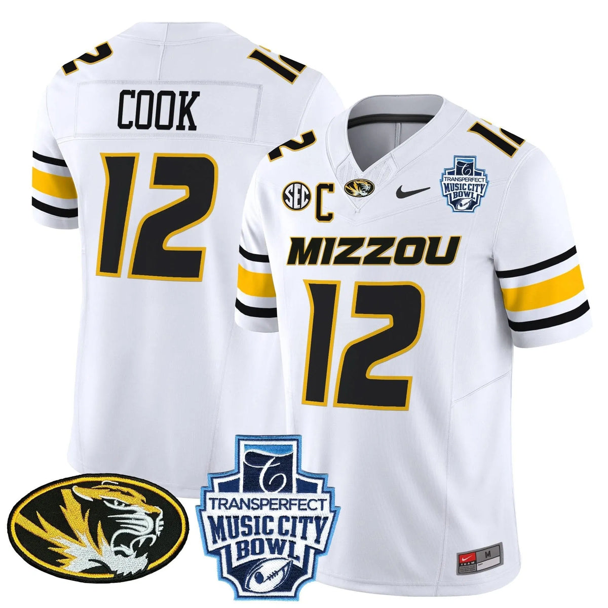 Personalized MT 2026 Music City Bowl Vapor Limited Jersey - White / Brady Cook Stitched