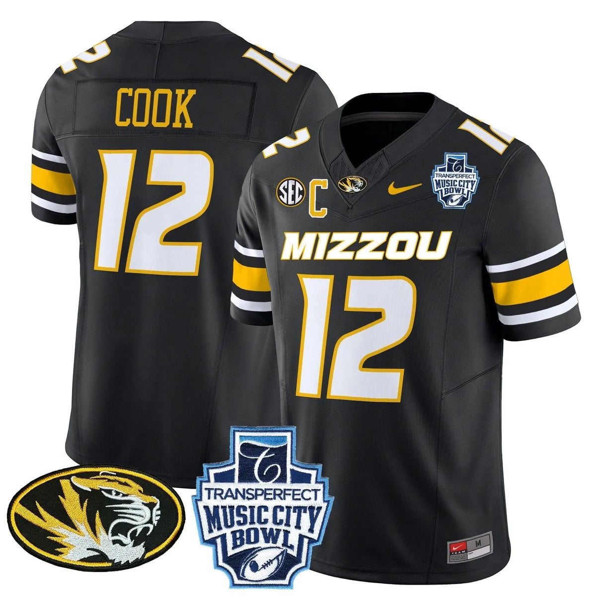 Personalized MT 2026 Music City Bowl Vapor Limited Jersey - Black / Brady Cook Stitched
