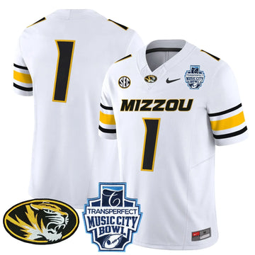 Personalized MT 2026 Music City Bowl Vapor Limited Jersey - White / #1 Team Stitched