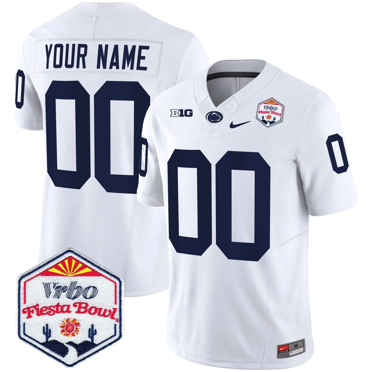 Personalized PSU 2026 The Fiesta Bowl Patch Vapor Limited Custom Jersey - White Stitched