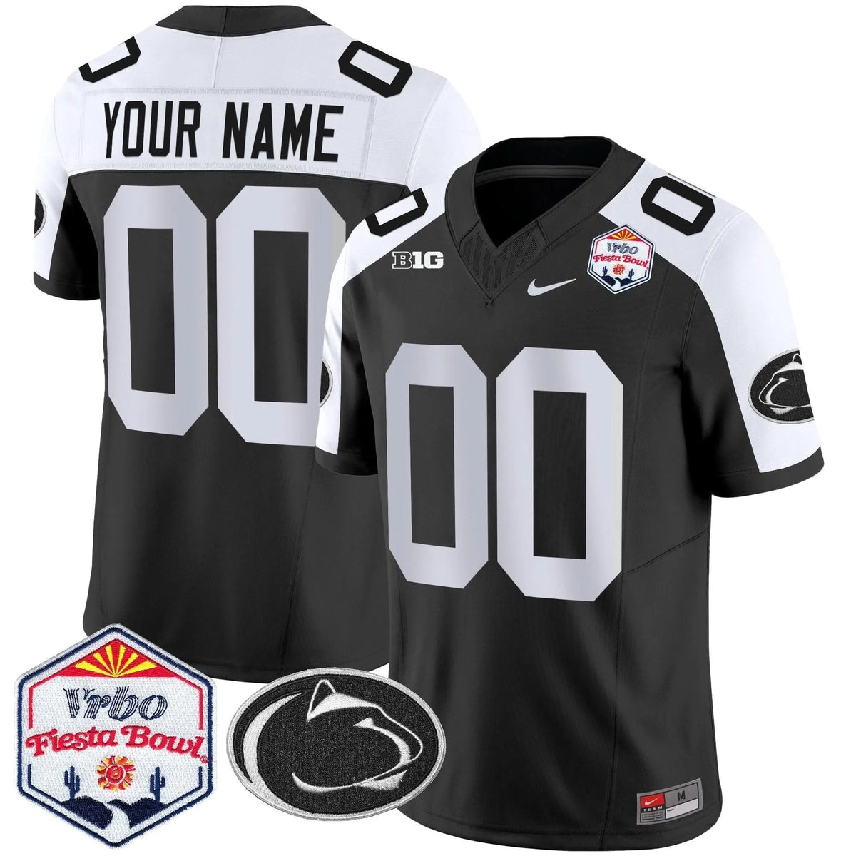 Personalized PSU 2026 The Fiesta Bowl Patch Vapor Limited Custom Jersey - Black Alternate Stitched