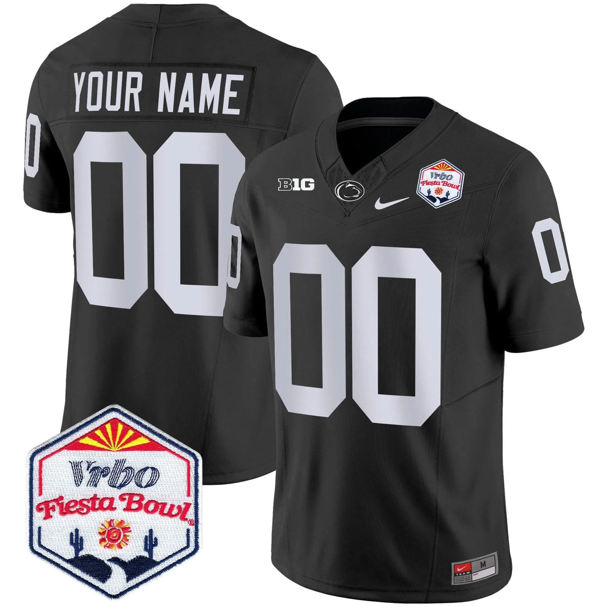Personalized PSU 2026 The Fiesta Bowl Patch Vapor Limited Custom Jersey - Black Stitched