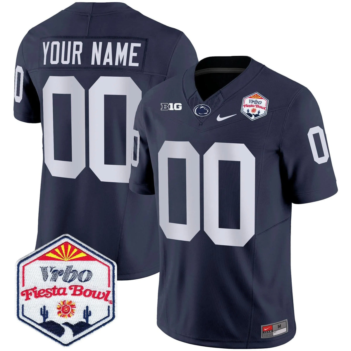 Personalized PSU 2026 The Fiesta Bowl Patch Vapor Limited Custom Jersey - Navy Stitched