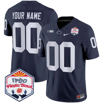 Personalized PSU 2026 The Fiesta Bowl Patch Vapor Limited Custom Jersey - Navy Stitched