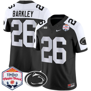 Personalized PSU 2026 The Fiesta Bowl Patch Vapor Limited Jersey - Black Alternate / Saquon Barkley Stitched