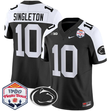 Personalized PSU 2026 The Fiesta Bowl Patch Vapor Limited Jersey - Black Alternate / Nicholas Singleton Stitched