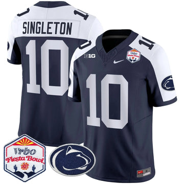 Personalized PSU 2026 The Fiesta Bowl Patch Vapor Limited Jersey - Navy Alternate / Nicholas Singleton Stitched