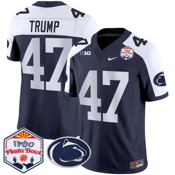 Personalized PSU 2026 The Fiesta Bowl Patch Vapor Limited Jersey - Navy Alternate / Trump Stitched