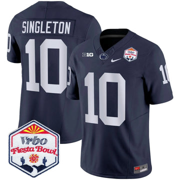 Personalized PSU 2026 The Fiesta Bowl Patch Vapor Limited Jersey - Navy / Nicholas Singleton Stitched