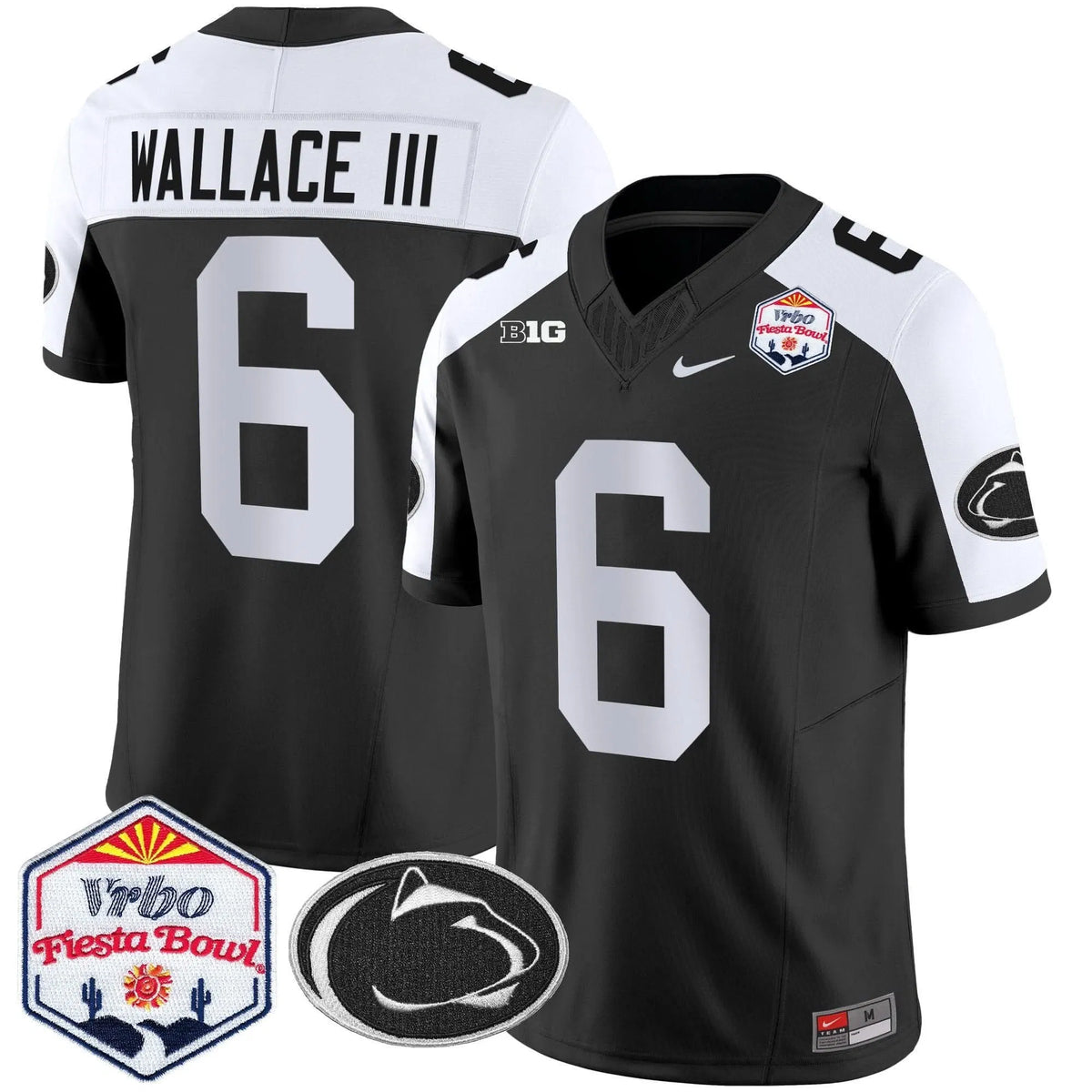 Personalized PSU 2026 The Fiesta Bowl Patch Vapor Limited Jersey - Black Alternate / Harrison Wallace III Stitched