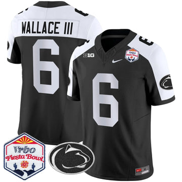 Personalized PSU 2026 The Fiesta Bowl Patch Vapor Limited Jersey - Black Alternate / Harrison Wallace III Stitched