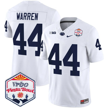 Personalized PSU 2026 The Fiesta Bowl Patch Vapor Limited Jersey - White / Tyler Warren Stitched
