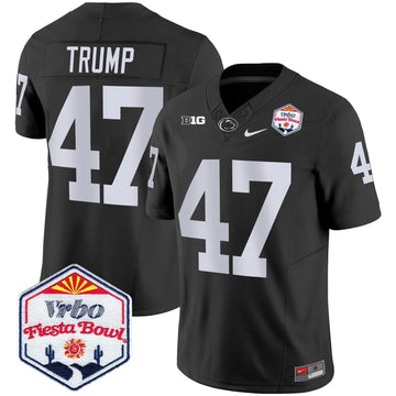 Personalized PSU 2026 The Fiesta Bowl Patch Vapor Limited Jersey - Black / Trump Stitched