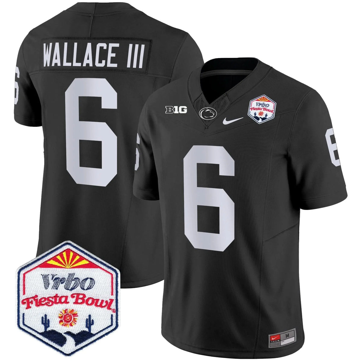 Personalized PSU 2026 The Fiesta Bowl Patch Vapor Limited Jersey - Black / Harrison Wallace III Stitched