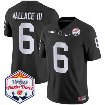 Personalized PSU 2026 The Fiesta Bowl Patch Vapor Limited Jersey - Black / Harrison Wallace III Stitched