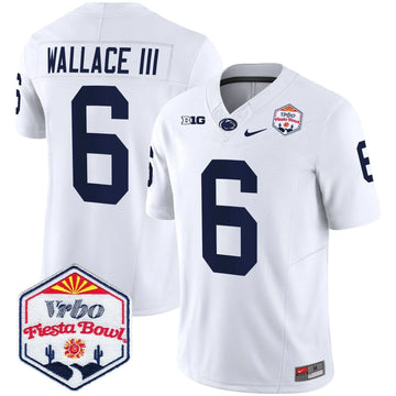 Personalized PSU 2026 The Fiesta Bowl Patch Vapor Limited Jersey - White / Harrison Wallace III Stitched