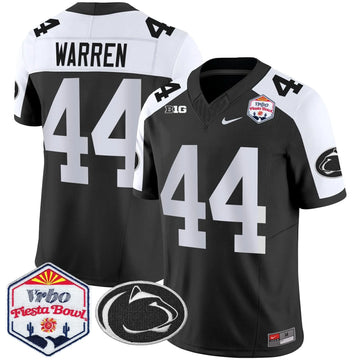 Personalized PSU 2026 The Fiesta Bowl Patch Vapor Limited Jersey - Black Alternate / Tyler Warren Stitched